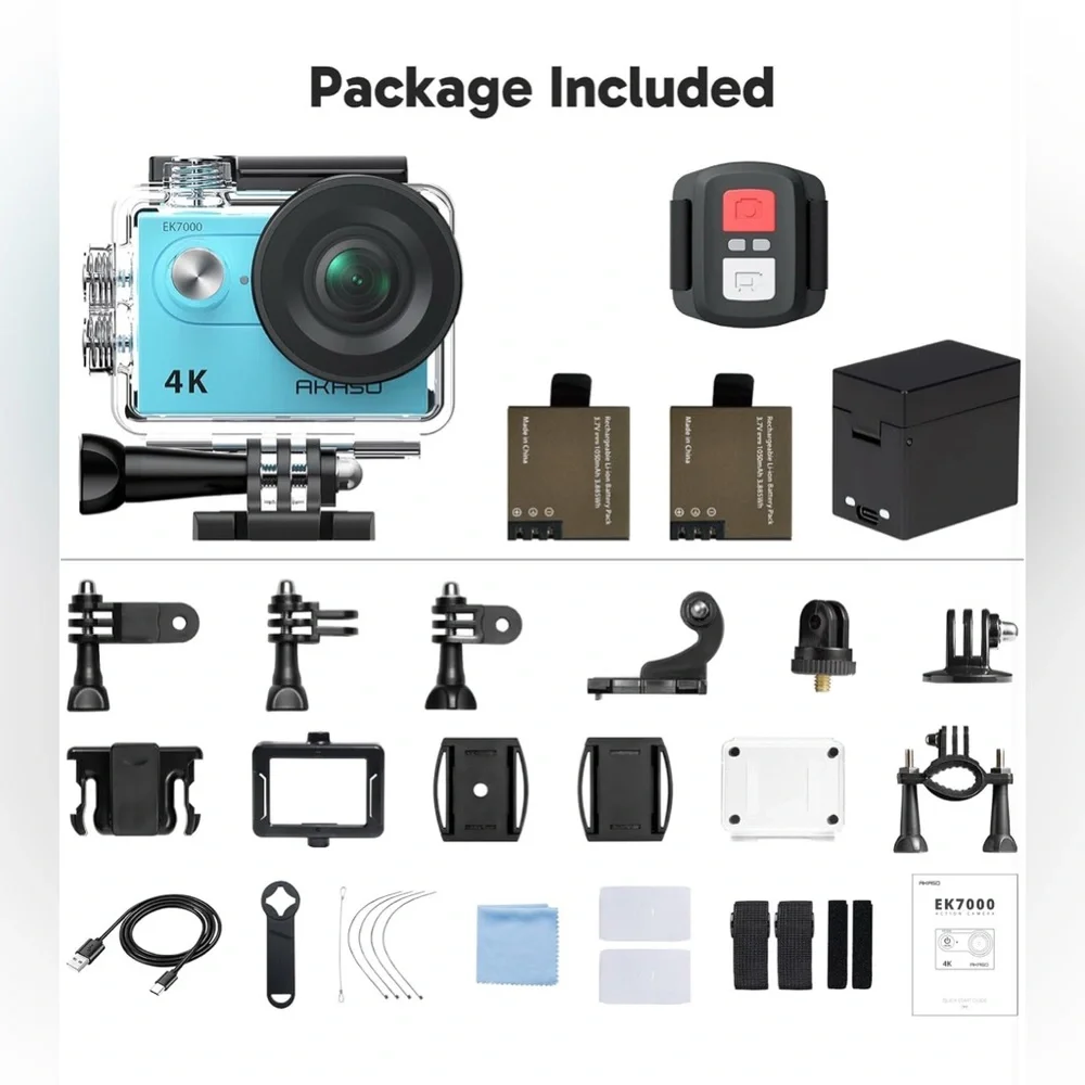 EK7000 4K Action Camera - Blue